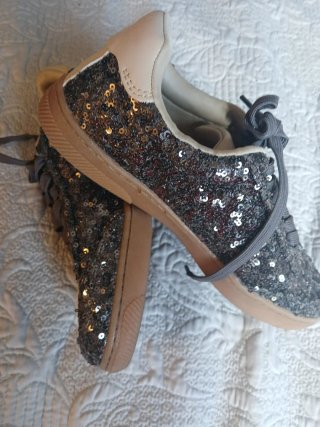 Zapatos niña lentejuelas T.36