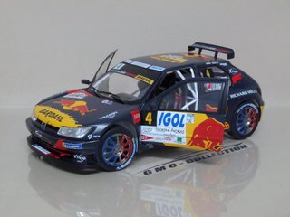 Peugeot 306 Maxi Red-Bull Loeb-Alena Solido 1/18