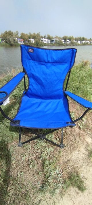 2 Sillas de Camping Plegables Azules