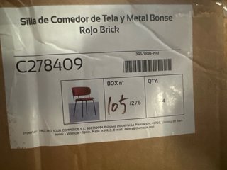 Pack 4 Sillas The Masie Sin Usar Color Teja