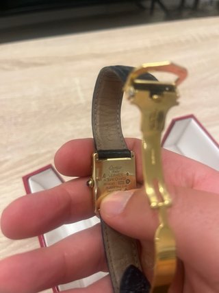 Reloj Cartier Tank Vermeil Esfera Limón