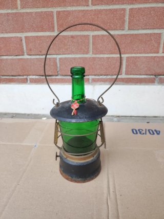 Lanterna vintage bottiglia anni 70