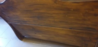 Banco baúl artesanal rústico madera