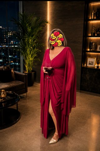Vestido de fiesta rojo elegante