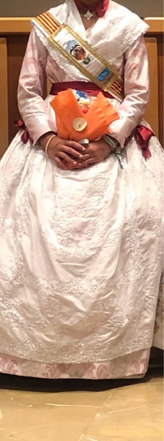 Traje fallera damasco para niña
