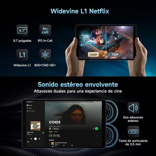 ALLDOCUBE Tablet Android 15 portátil conectividad