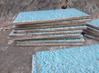 Azulejos vintage Vives. Azul. Efecto agua. Alcora.
