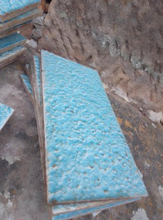 Azulejos vintage Vives. Azul. Efecto agua. Alcora.