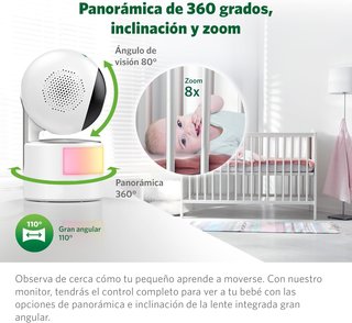 LeapFrog vigilabebés cámara bebé HD 360°