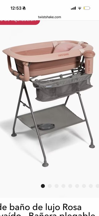 Bañera Twistshake plegable rosa
