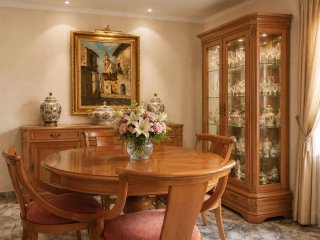 Comedor de madera de cerezo