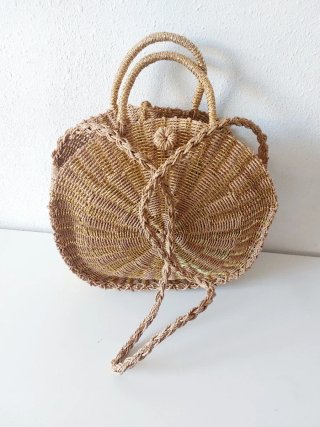 Bolso Capazo Beige y Dorado