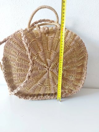 Bolso Capazo Beige y Dorado