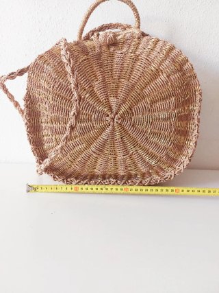Bolso Capazo Beige y Dorado