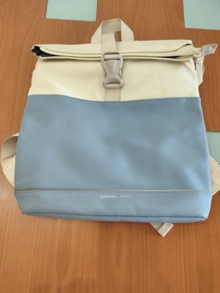 Mochila Beige y Azul