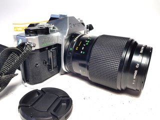 Canon AE-1 Program + Lente Canon FD f=100mm /1:4