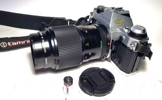 Canon AE-1 Program + Lente Canon FD f=100mm /1:4