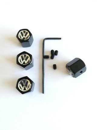 TAPONES VALVULAS VW VOLKSWAGEN NEGROS ANTIRROBO