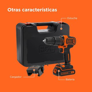 Black+Decker taladro percutor batería portátil