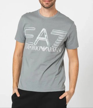 Camiseta EA7 Emporio Armani gris algodón - Hombre