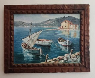 Cuadro Mallorquín Barquitas