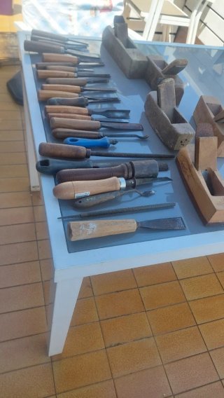 Herramientas de carpintería antiguas