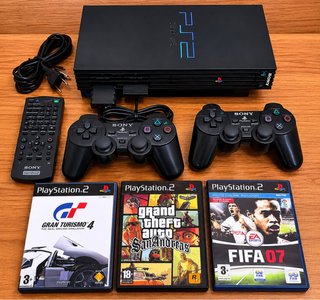 Consola PlayStation 2 Fat Negra Completa