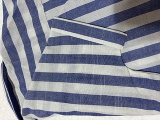 Camisa niña rayas azul y blanco
