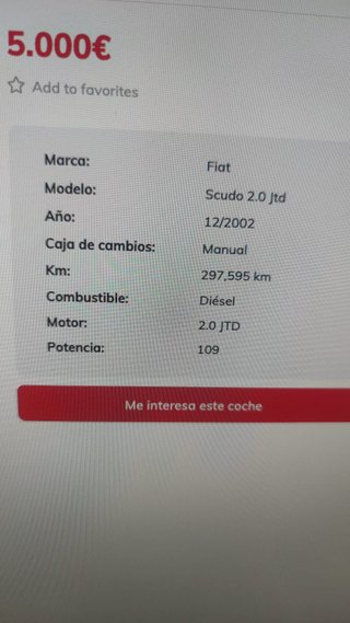 FIAT Scudo 2002
