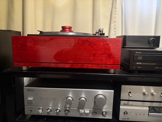 Tocadiscos Lenco L-75 Rojo y Negro