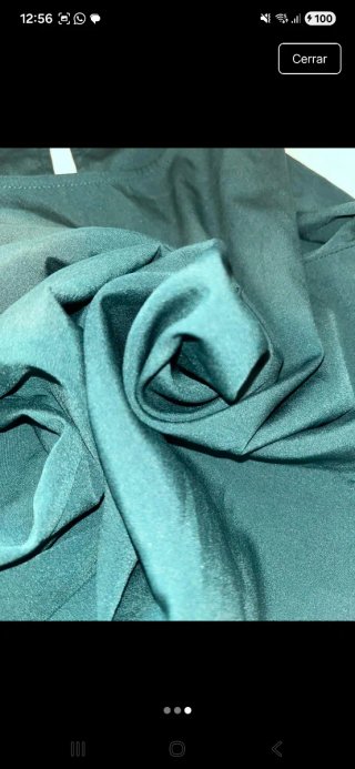 Blusa Sfera Manga 3/4 con Encaje Verde
