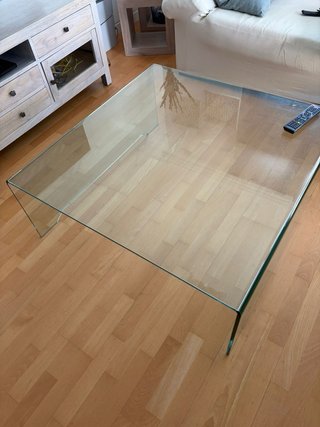 Mesa de centro de cristal
