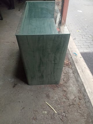 Mueble expositor cristal y madera