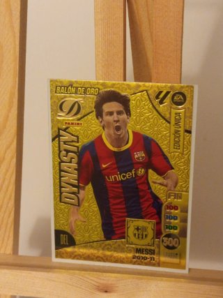 Cromo Messi Balón de Oro Dynasty Panini