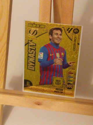 Cromo Messi Balón de Oro Dynasty Panini