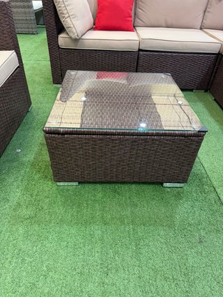 Conjunto Terraza Familiar Mimbre y Cristal