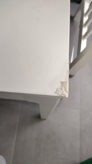 Mesa comedor blanca con 4 sillas