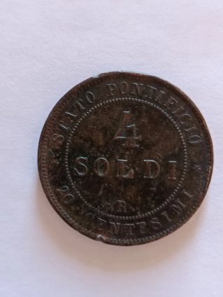 Moneta 1866 Pio IX Pont Max Ann XI