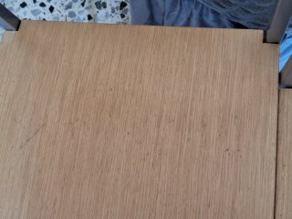 Juego 4 Sillas Metal y Madera beige/gris