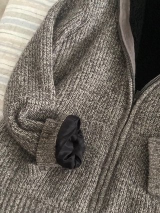 Cardigan grigio con zip
