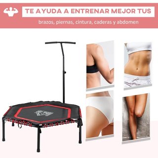 Trampolín Fitness 122cm con Mango Ajustable