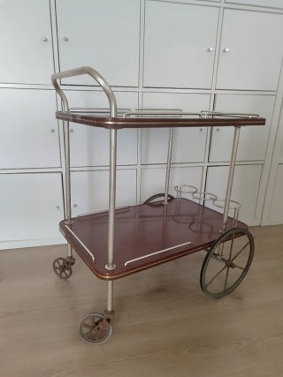 Carrito Camarera Vintage Madera y Metal