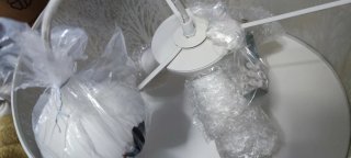 Lámpara de metal blanco Leroy Merlin diseño árbole