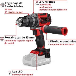 Einhell taladro percutor batería motor