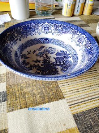Ensaladera porcelana motivo oriental