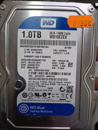 Disco Duro WD 1TB SATA 64MB Cache WD10EZEX