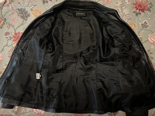 Chaqueta de Piel Negra Mujer