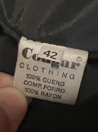 Chaqueta de Piel Negra Mujer