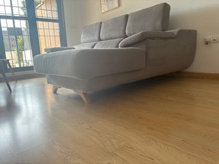 Sofá Chaiselongue Gris Tela