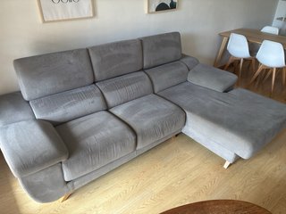 Sofá Chaiselongue Gris Tela